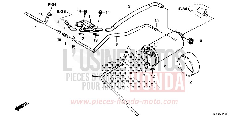 CUVETTE de Africa Twin VICTORY RED (R334B) 2018